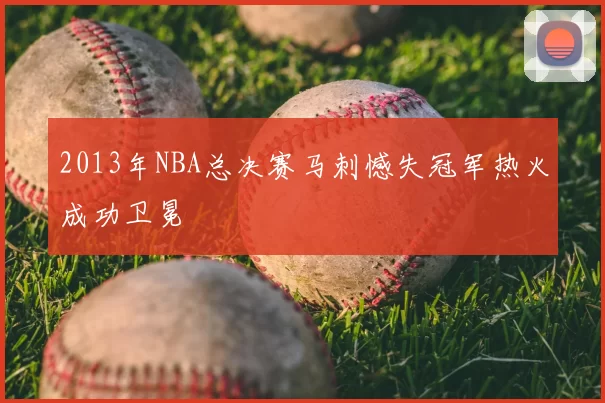 2013年NBA总决赛马刺憾失冠军热火成功卫冕